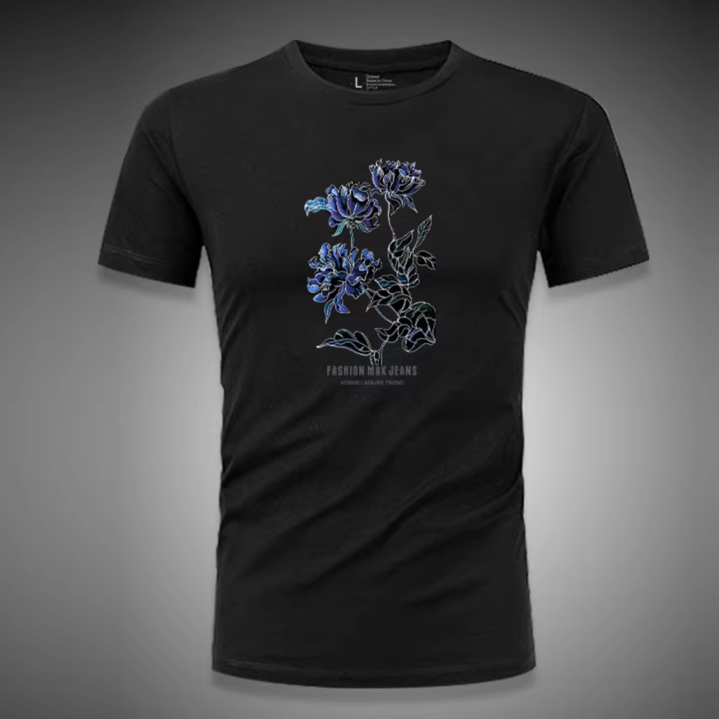 フラワーアートTシャツ（3color）　M1005
