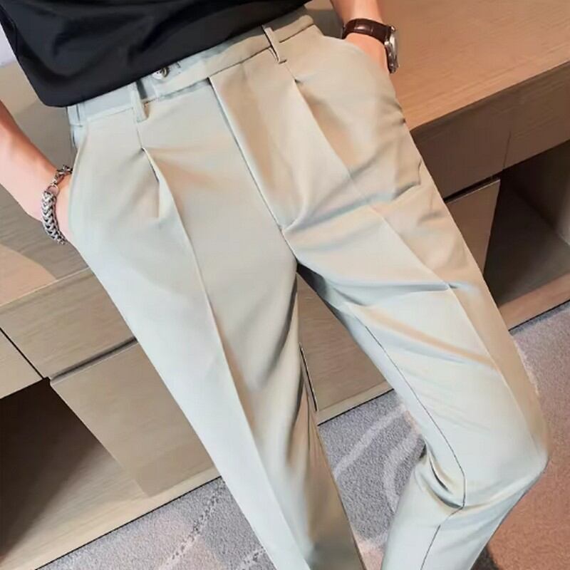 カジュアルスーツドレープ9分丈パンツ M0109