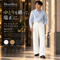 HeartKey プレミアムタックワイドスラックス M1175 ホワイト 広告画像 heartkey.jp