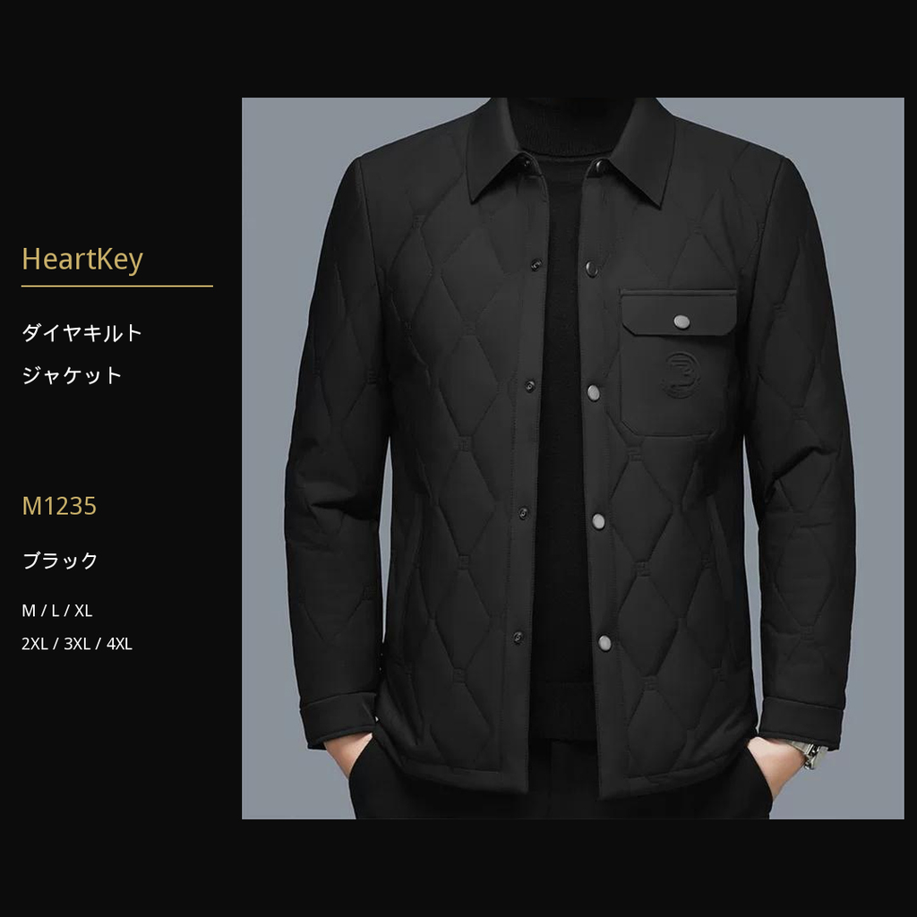 ダイヤキルトジャケット M1235 black 広告