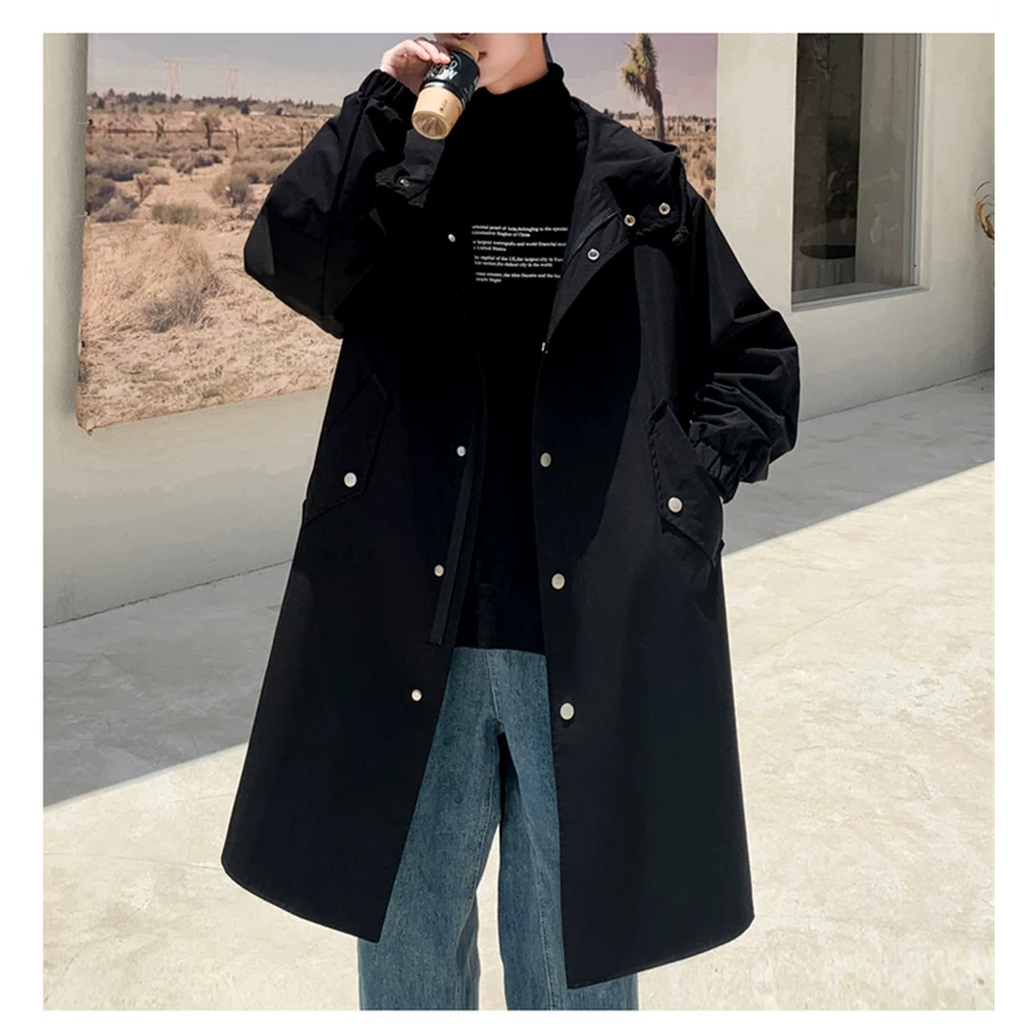 フーデッド ロングコート M1261