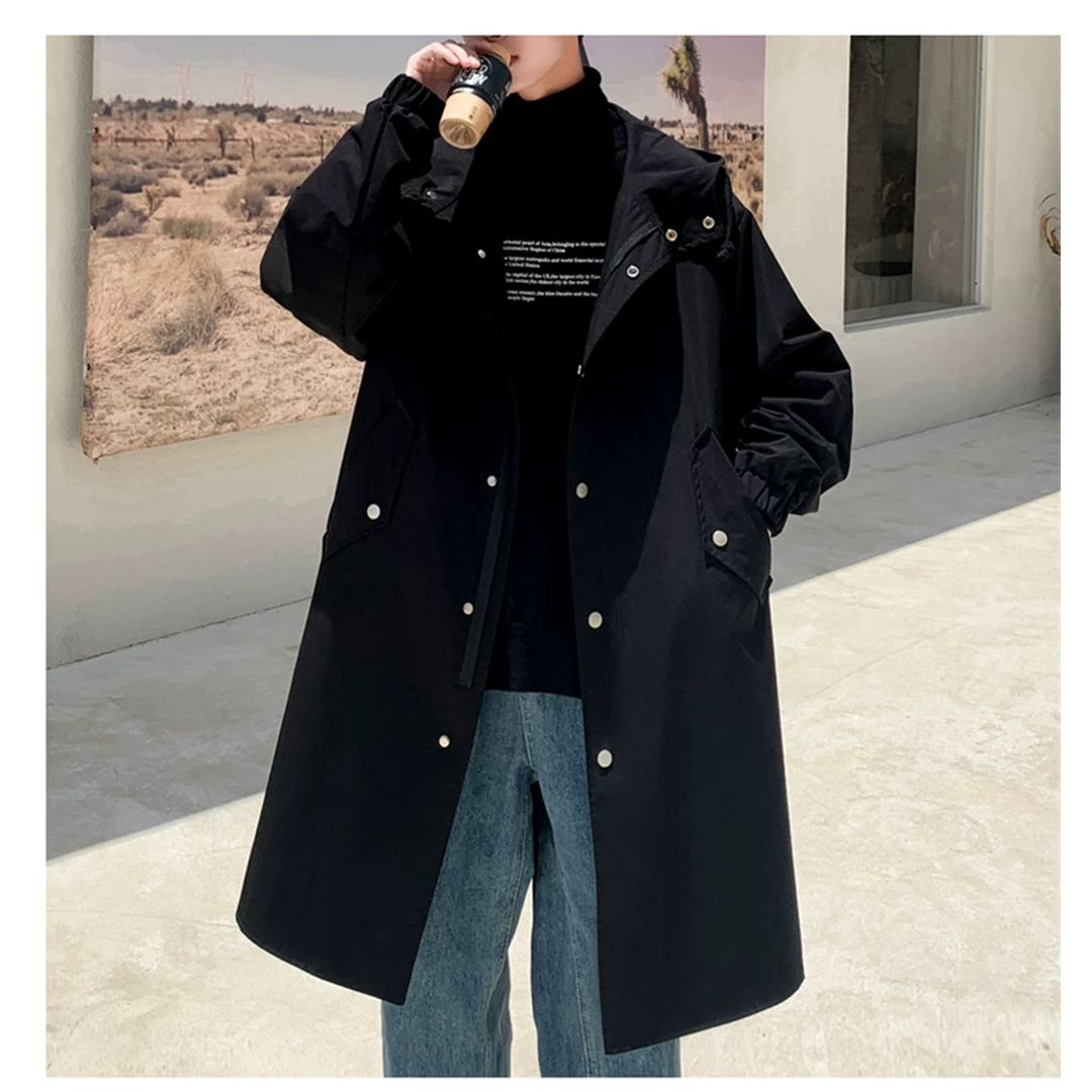 フーデッド ロングコート M1261