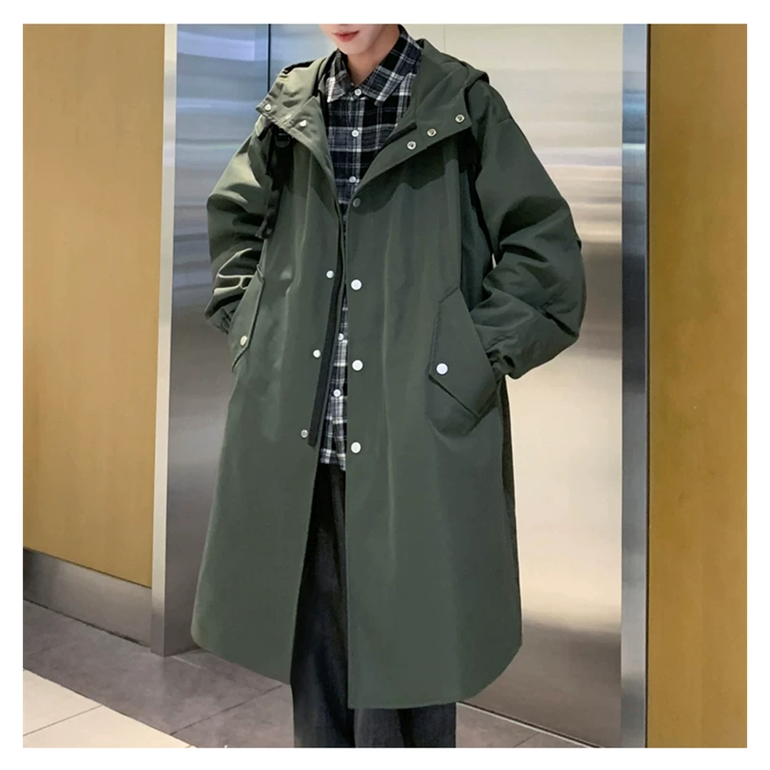 フーデッド ロングコート M1261