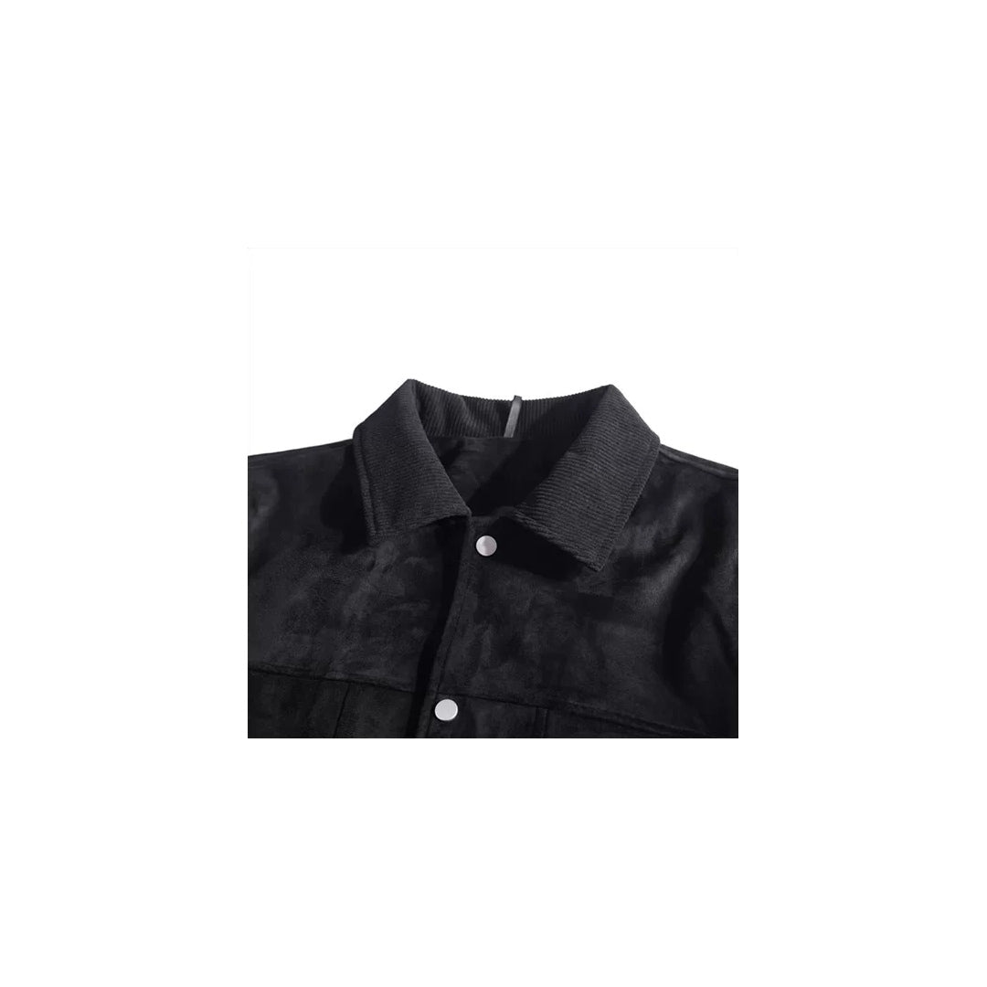 コントラストカラー スエードタッチスナップジャケット M1277 07_black_collar