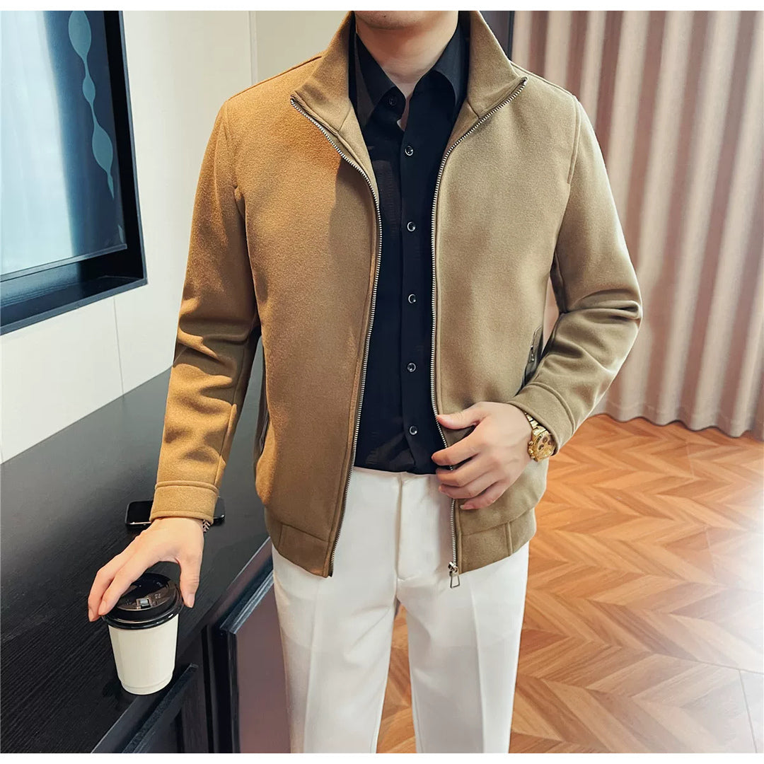 スタンドカラー ジップジャケット M1278 02_light_khaki_front