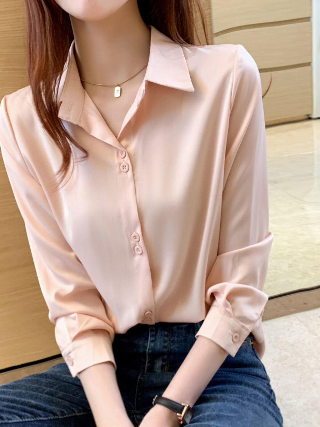 シフォンシャツ A0786