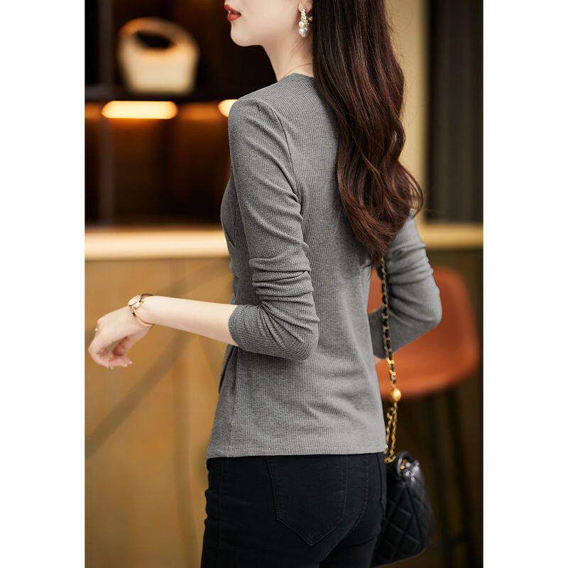 Vネックボトリングシャツ A0733