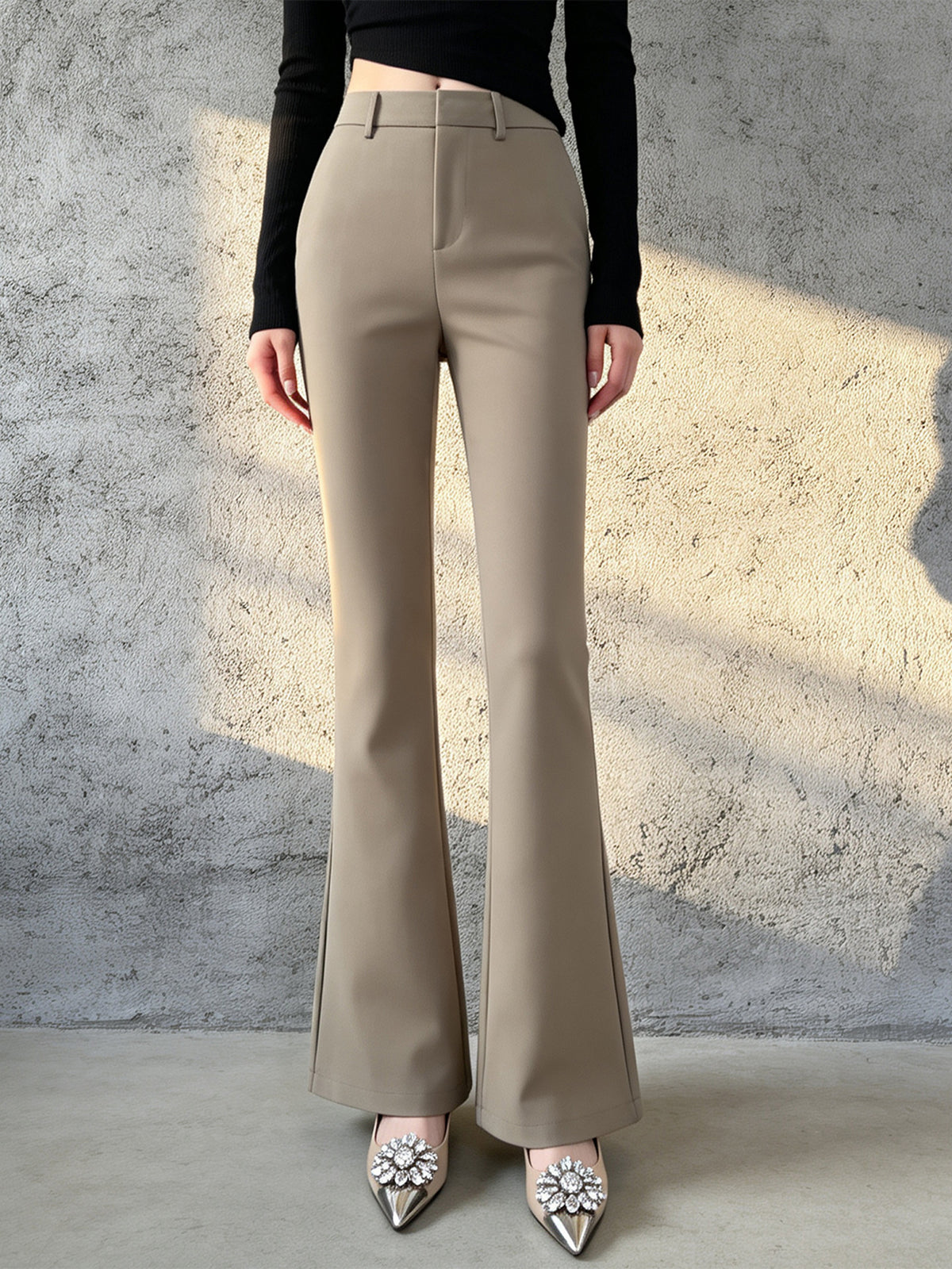 ハイウエストスリムフレアパンツ A1289
