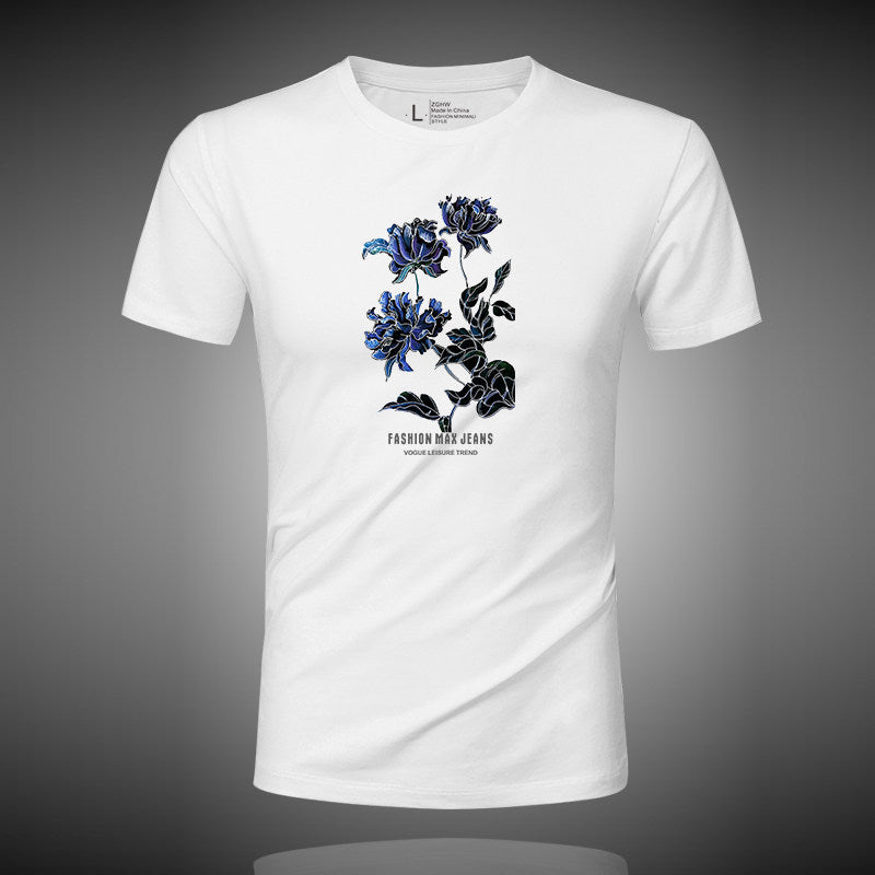フラワーアートTシャツ（3color）　M1005