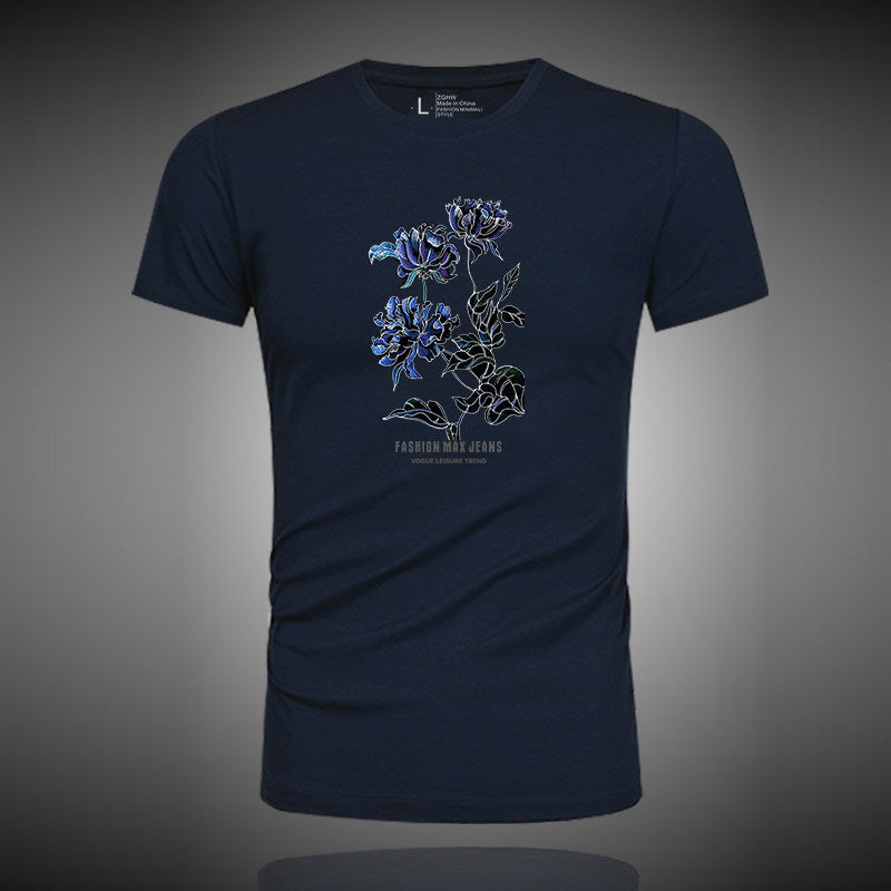 フラワーアートTシャツ（3color）　M1005