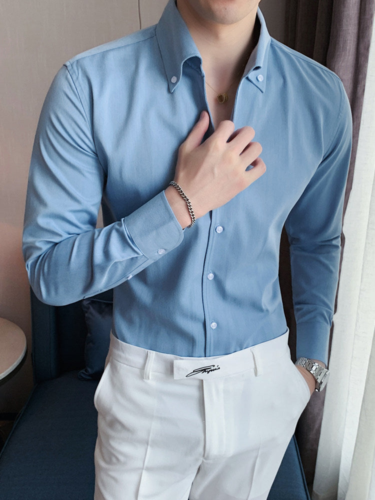 Vネックカラーシャツ（3color） M0712